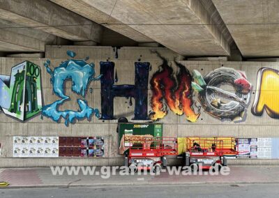 Graffiti-Art-Projekt "GEBEN & NEHMEN" - Unterstützt von Circular Valley. In Kooperation mit Megx, Birne, Keim, Graffitifuchs